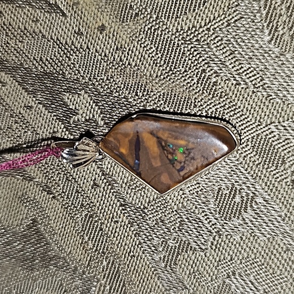 New Sterling silver boulder opal pendant - Picture 2 of 6